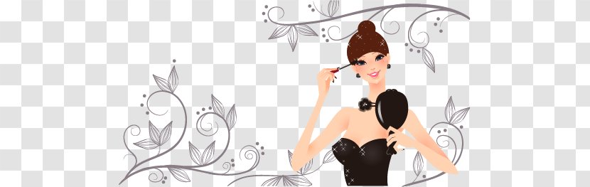 Make-up Woman Illustration - Tree - Hand-painted Pattern Fashionable Women Transparent PNG