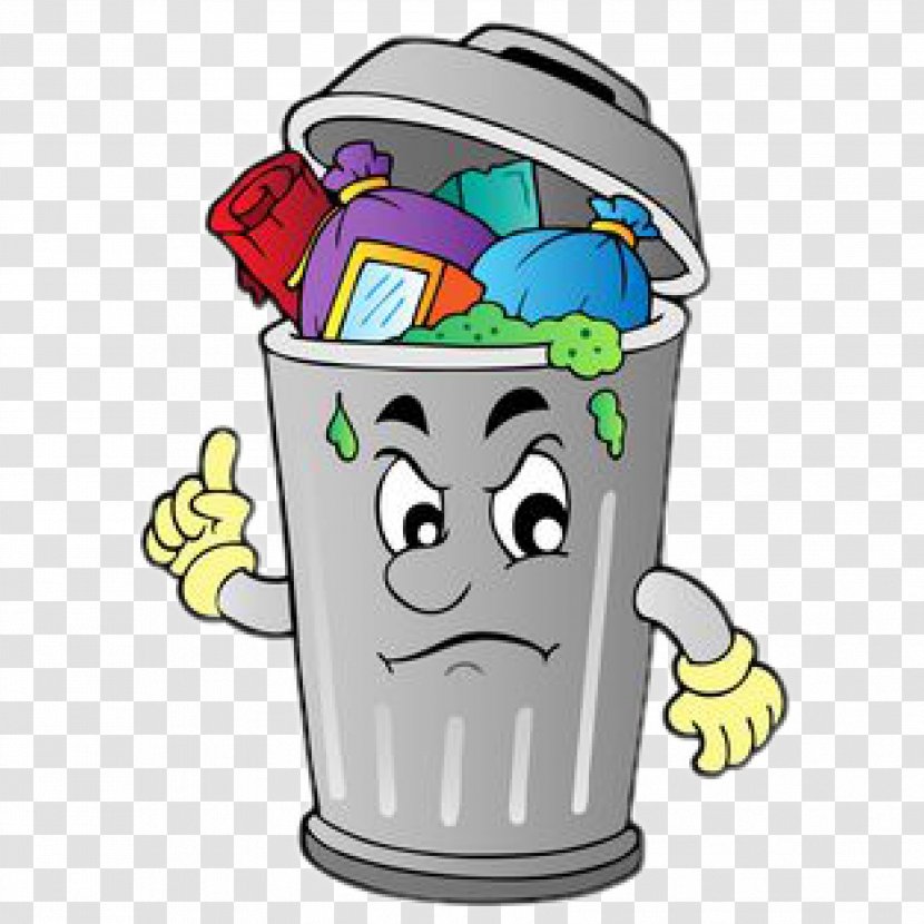 Cartoon Waste Container Recycling Bin Containment - Fictional Character Animation Transparent PNG
