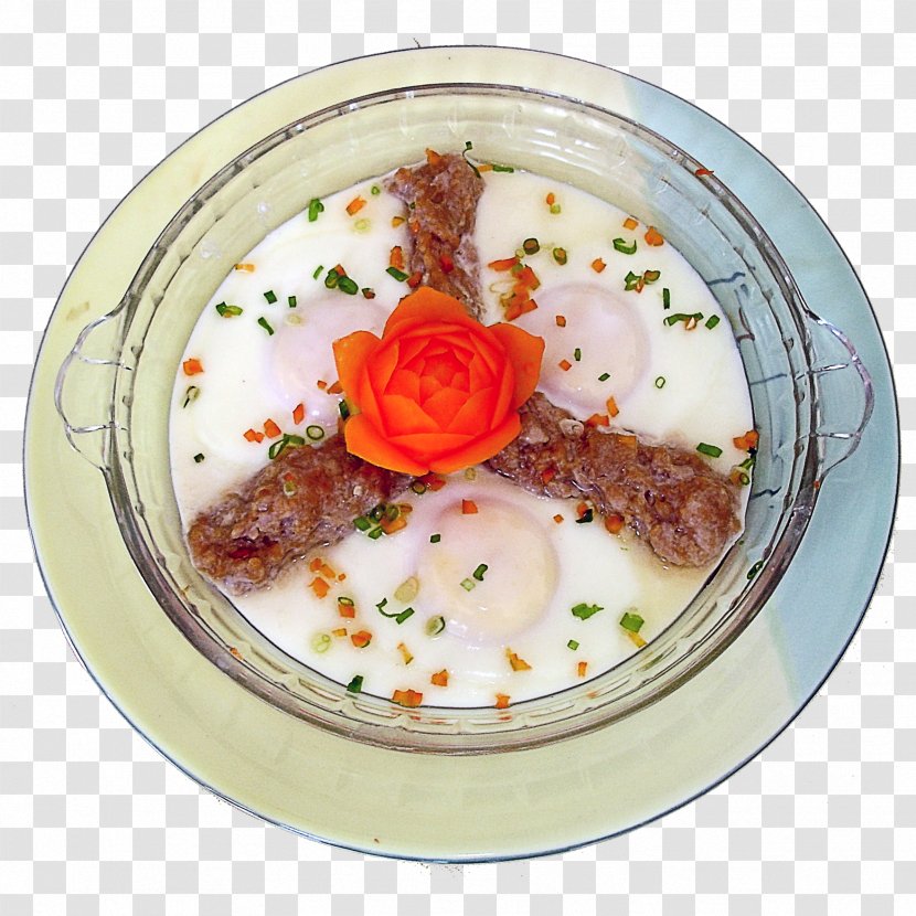 Ice Cream Chinese Steamed Eggs Asian Cuisine Breakfast Meatloaf - Egg Patties Transparent PNG