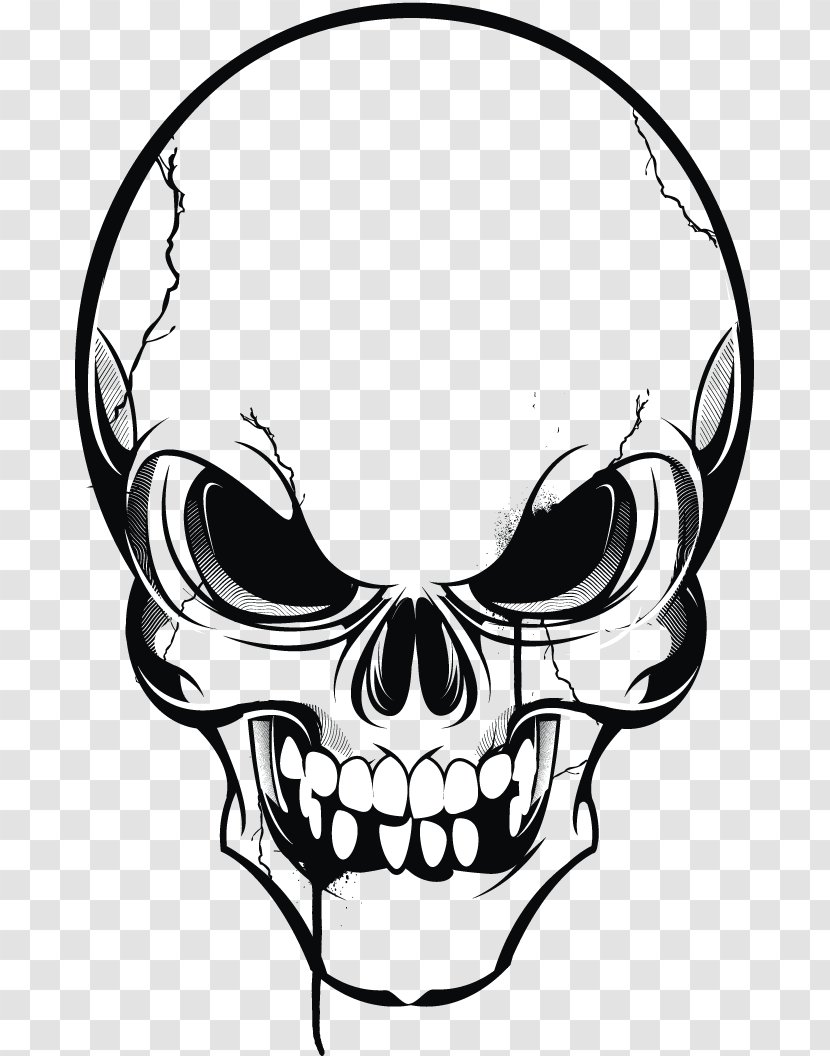 Human Skull Symbolism Drawing Clip Art - Royaltyfree Transparent PNG