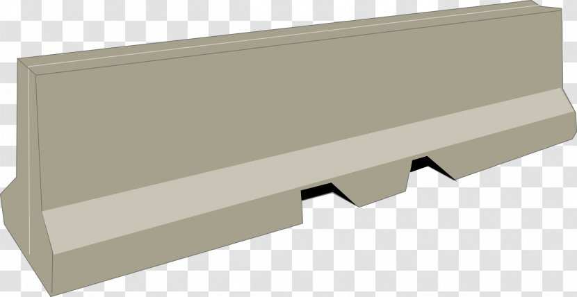 Jersey Barrier Wall Traffic Concrete Clip Art - Rectangle Transparent PNG