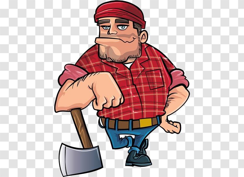 Lumberjack Cartoon Royalty-free Clip Art - Tartan - The Man With Axe Transparent PNG