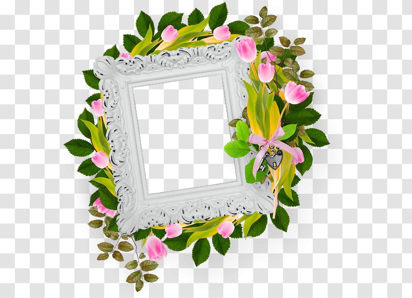 Chic - Digital Photo Frame - Floral Design Transparent PNG