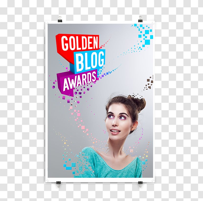Poster Graphic Design Golden Blog Awards Banner Transparent PNG
