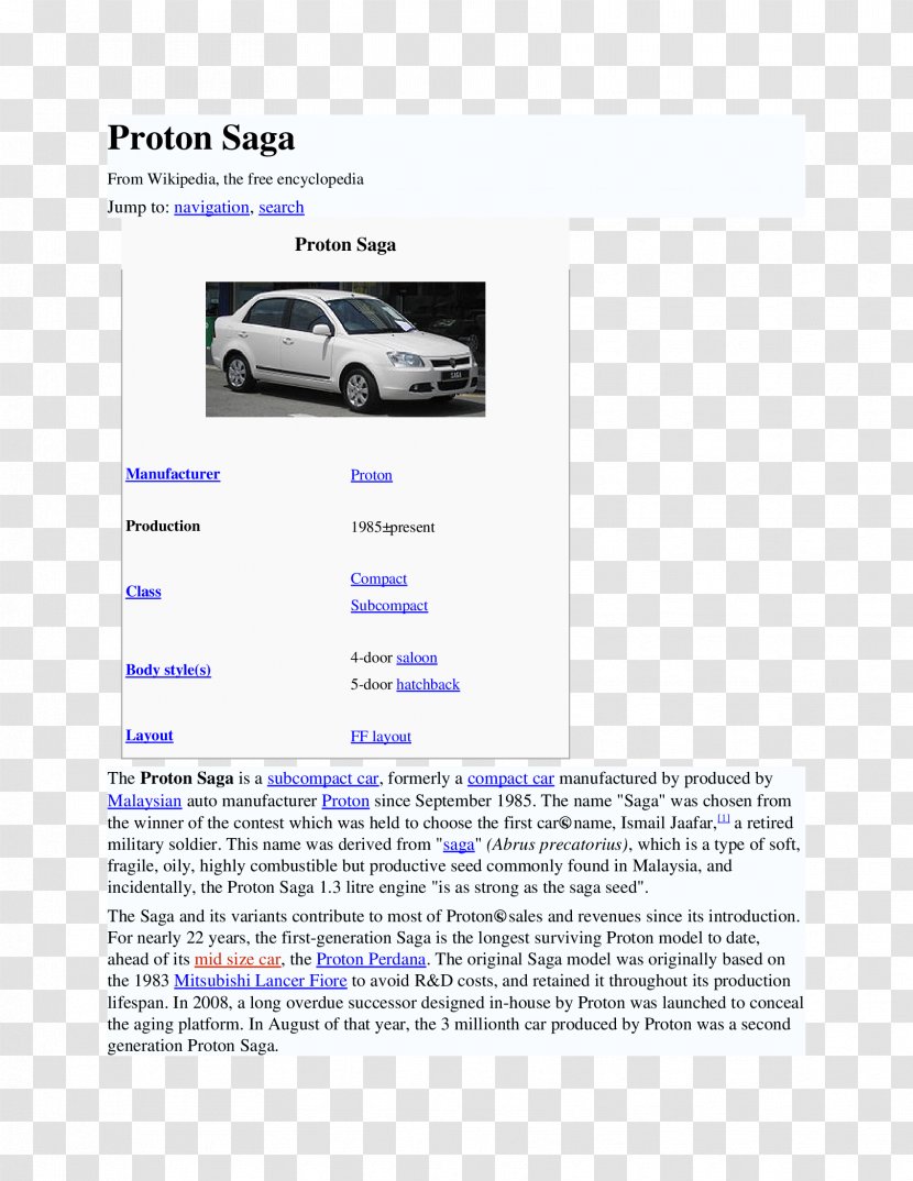 Car PROTON Holdings Motor Vehicle - Text Transparent PNG