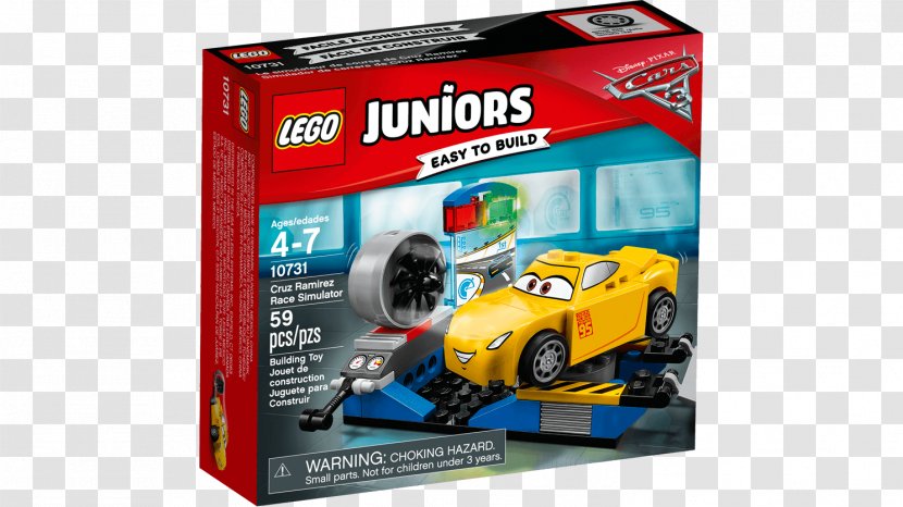 Cruz Ramirez Lego Juniors Toy Block - Cars 3 Transparent PNG