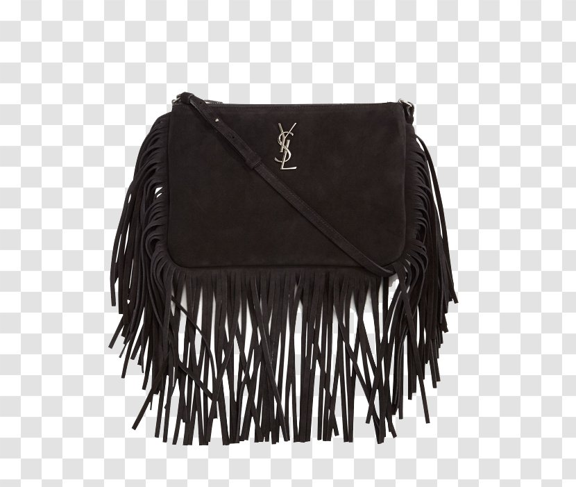 Yves Saint Laurent Handbag Suede Fringe - Brand - SaintLaurent Fringed Bag Transparent PNG