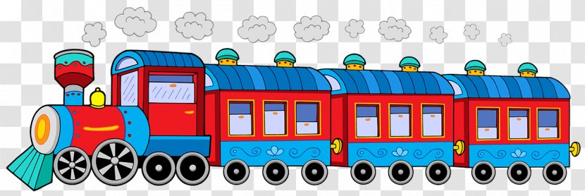 Train Rail Transport Passenger Car Clip Art - Area - Cartoon Cute Old Steam Transparent PNG