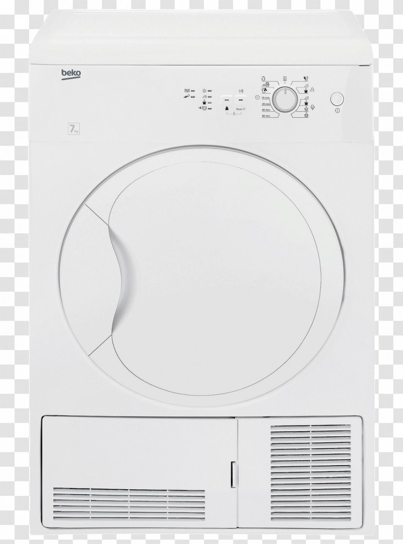 Clothes Dryer Beko DCU 7230 - Kitchen - DryerFreestandingWidth: 59.5 CmDepth: 54 CmHeight: 85 CmFront LoadingWhite Home ApplianceOthers Transparent PNG