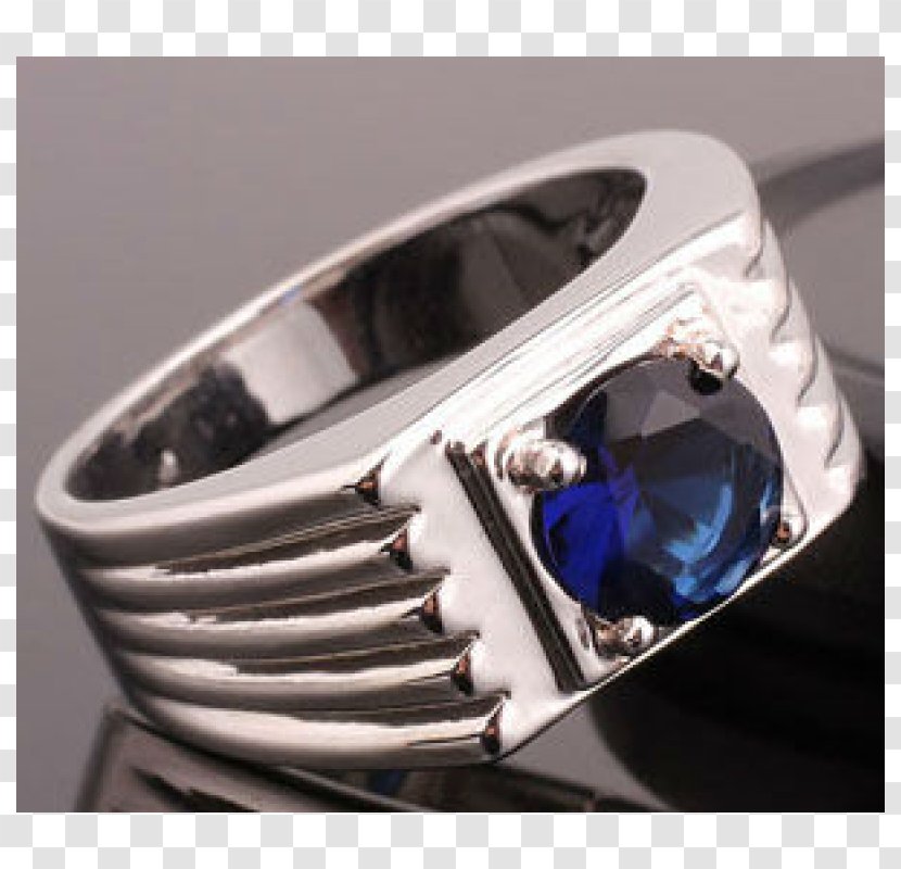 Sapphire Solitär-Ring Gold Silver - Fu Lu Shou Transparent PNG