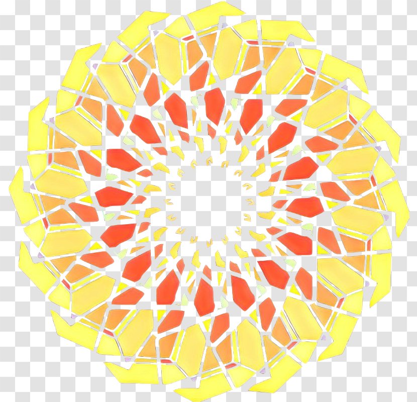 Yellow Line Circle Pattern - Cartoon Transparent PNG