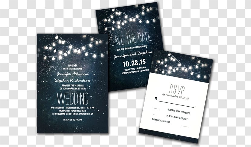 Wedding Invitation Convite Save The Date Night Sky - Star - Stars Transparent PNG