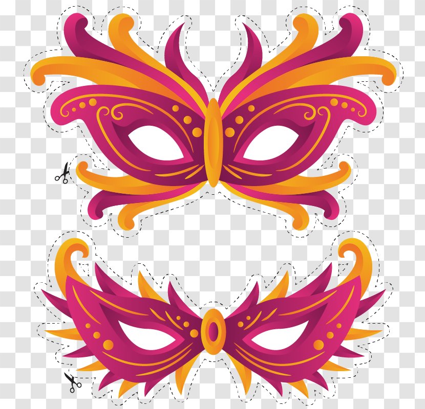Mask Carnival Masquerade Ball Euclidean Vector Party - Costume - Dance Feather Transparent PNG