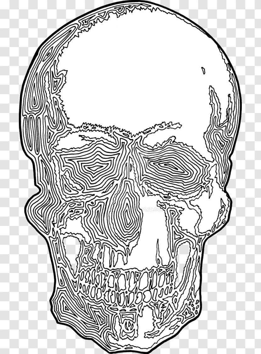 Drawing Visual Arts - Skull Print Transparent PNG