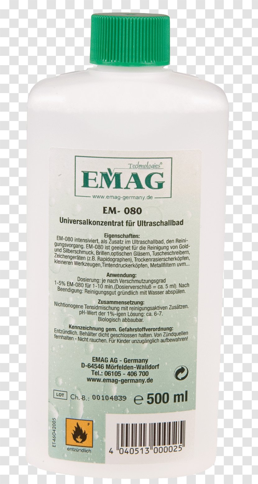Cleaning Agent Universal Emag EM080 Lotion Milliliter - Cleaner - Niger Transparent PNG