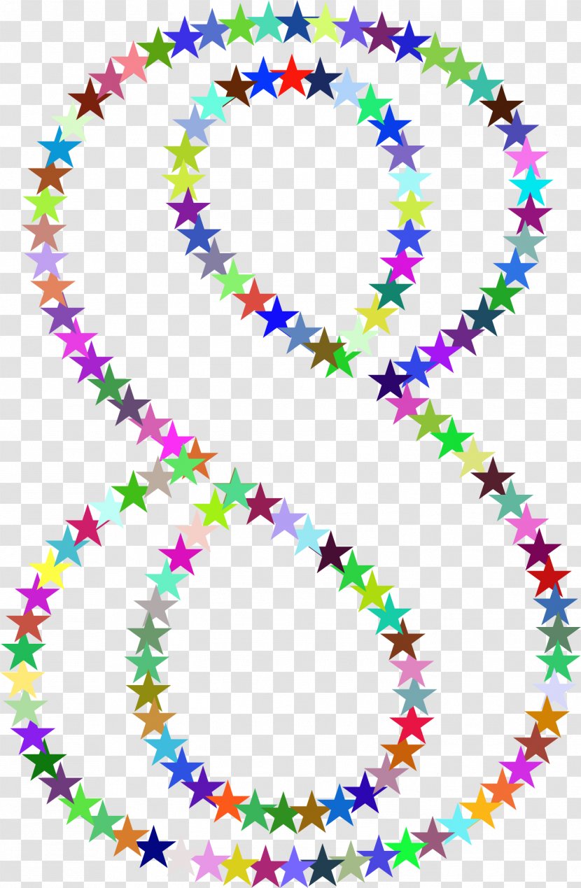 Clip Art Design Number - Jewellery - Circle Of Stars Transparent PNG