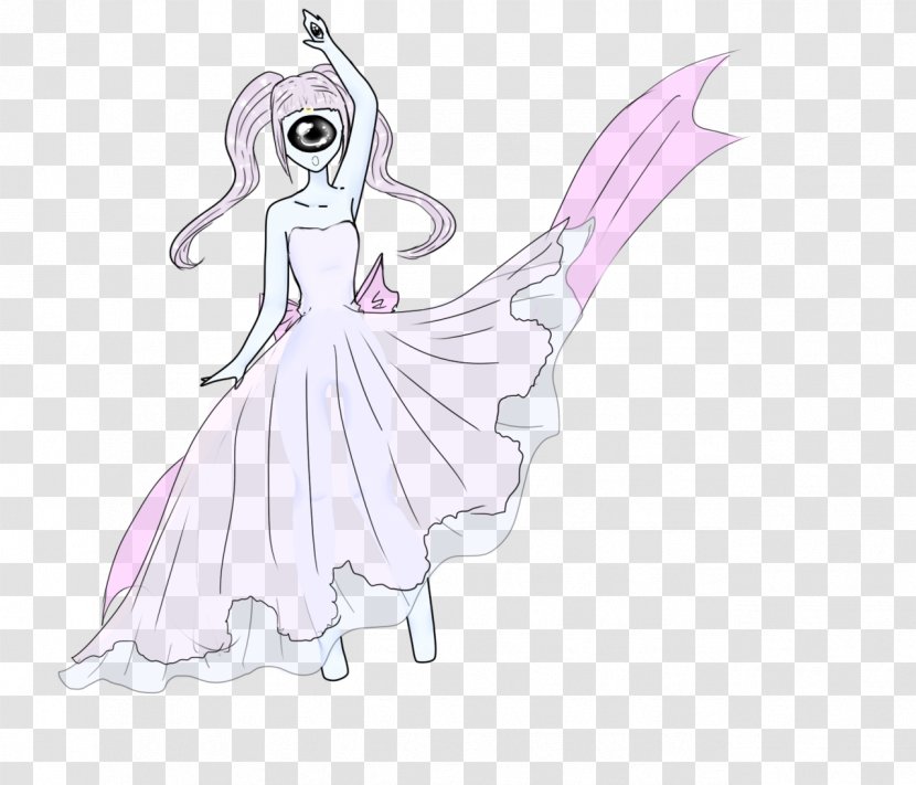 Fairy Costume Design Line Art Sketch - Flower Transparent PNG