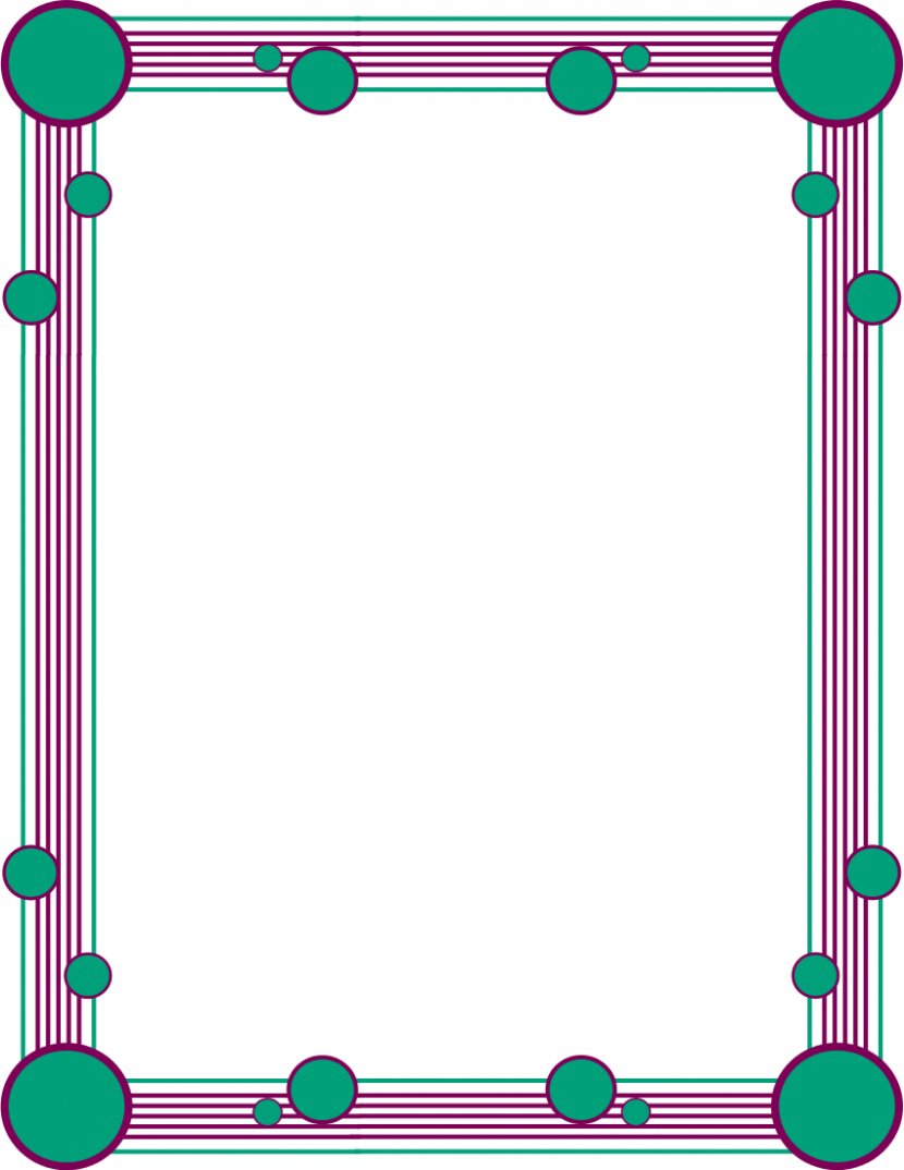 Line Border Clip Art - Color - Biology Borders Cliparts Transparent PNG