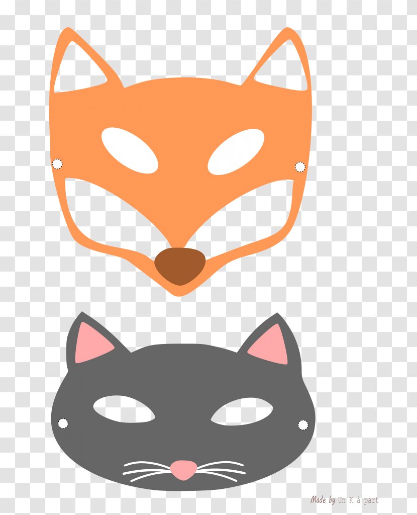 Mask Whiskers Headgear Halloween Cat - Orange Transparent PNG