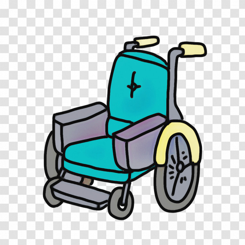 Cartoon Line Art Logo Silhouette Wheelchair Transparent PNG