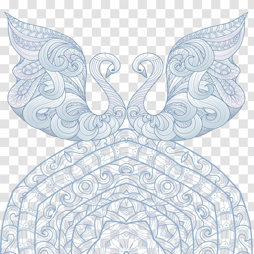 Cygnini Motif Pattern - Wing - Swan Transparent PNG