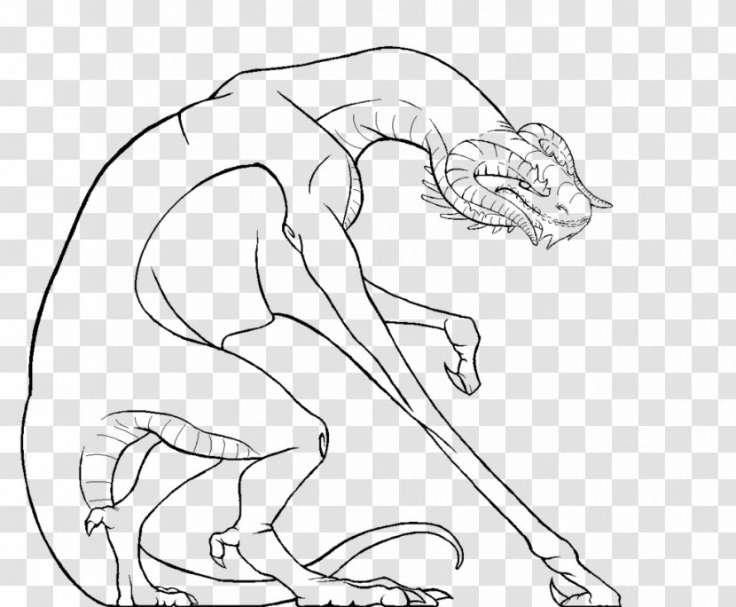 Carnivora Line Art Figure Drawing Cartoon - Dragon Transparent PNG