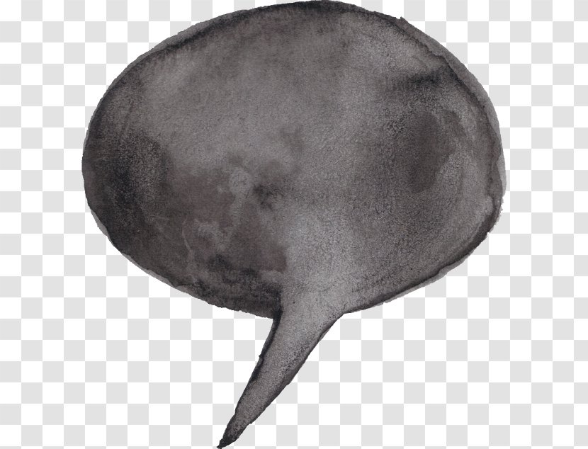 Black And White Speech Balloon Watercolor Painting Drawing - Marine Mammal Transparent PNG