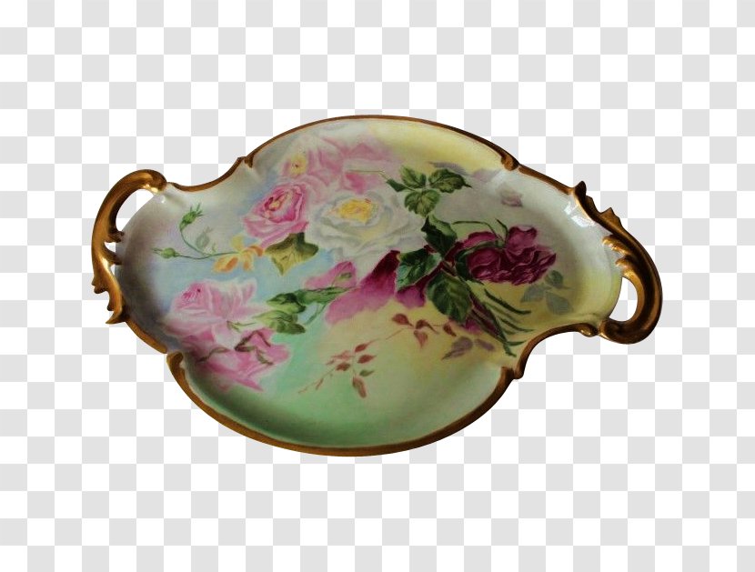 Plate Platter Tray Porcelain Oval - Hand Painted Teacup Transparent PNG
