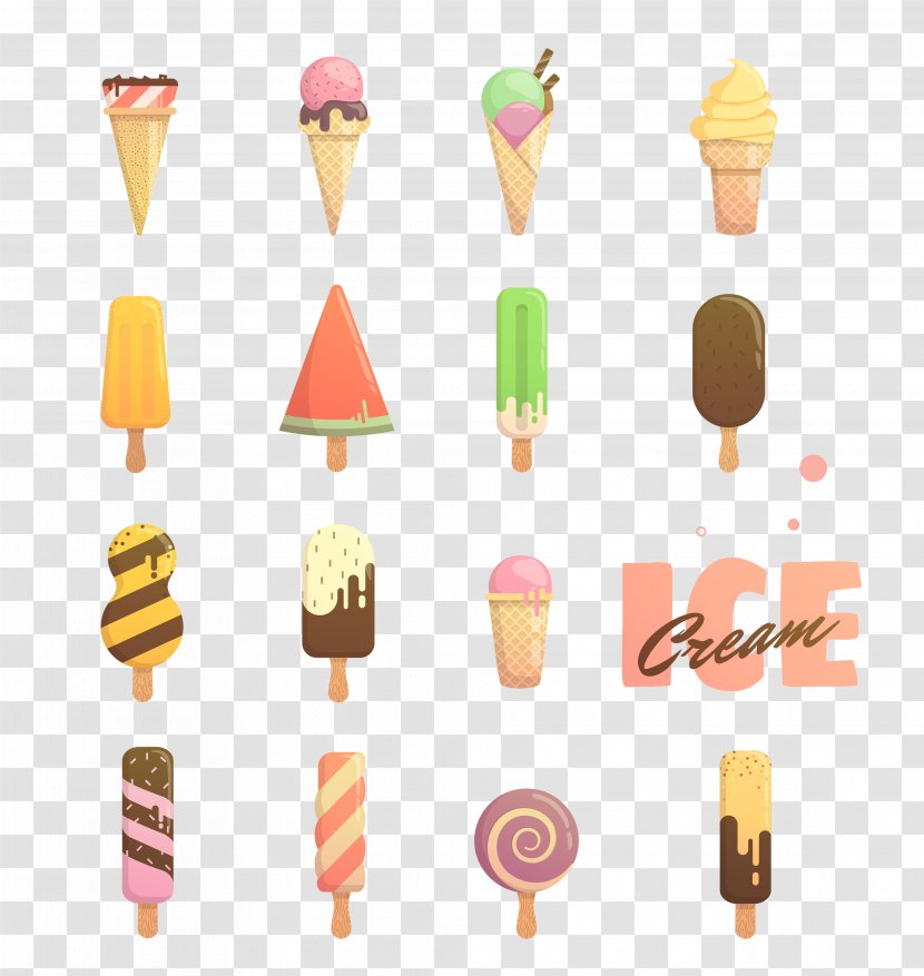 Ice Cream Pop Macaron Illustration - Cartoon - Dessert Vector Material Transparent PNG