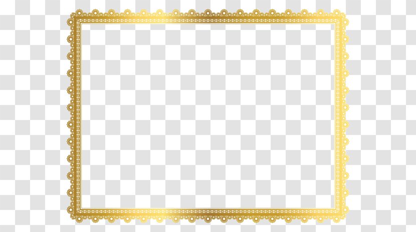 Yellow Area Pattern - Gold Border Frame Transparent Picture Transparent PNG