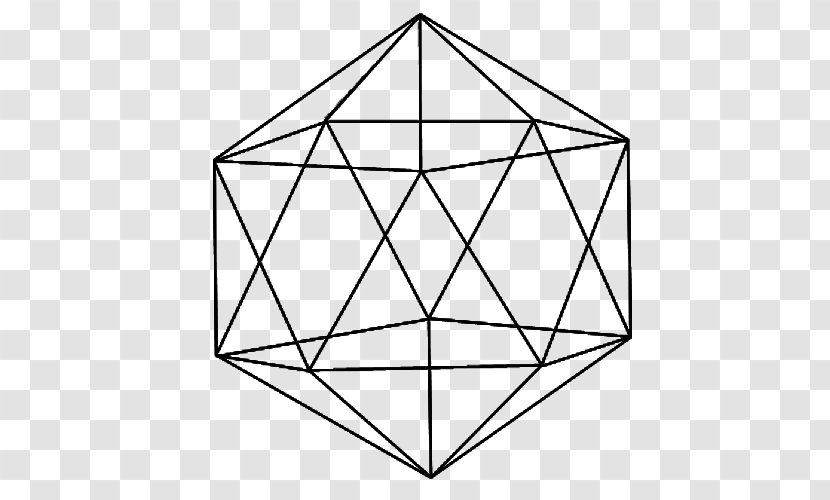 Geometric Shape Background - Cuboctahedron - Rectangle Line Art Transparent PNG