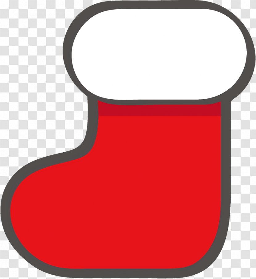 Christmas Stocking Socks - Red - Material Property Transparent PNG