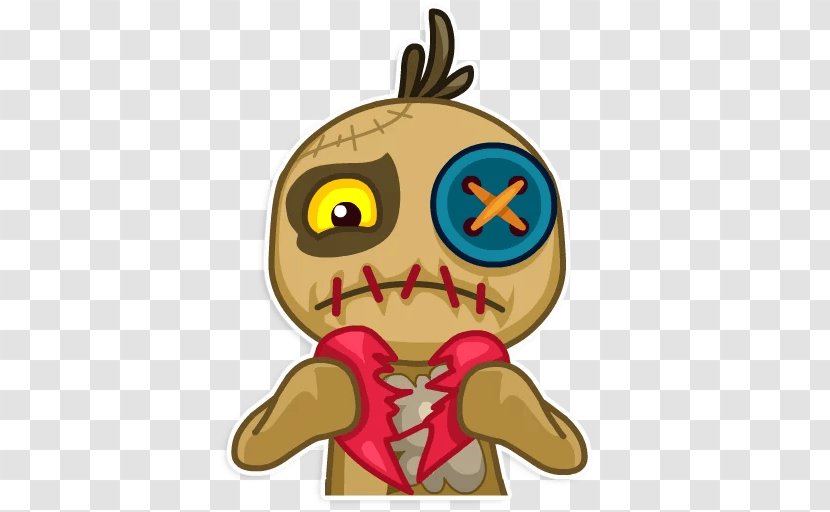 Voodoo Doll Sticker Telegram Haitian Vodou - Cartoon Transparent PNG