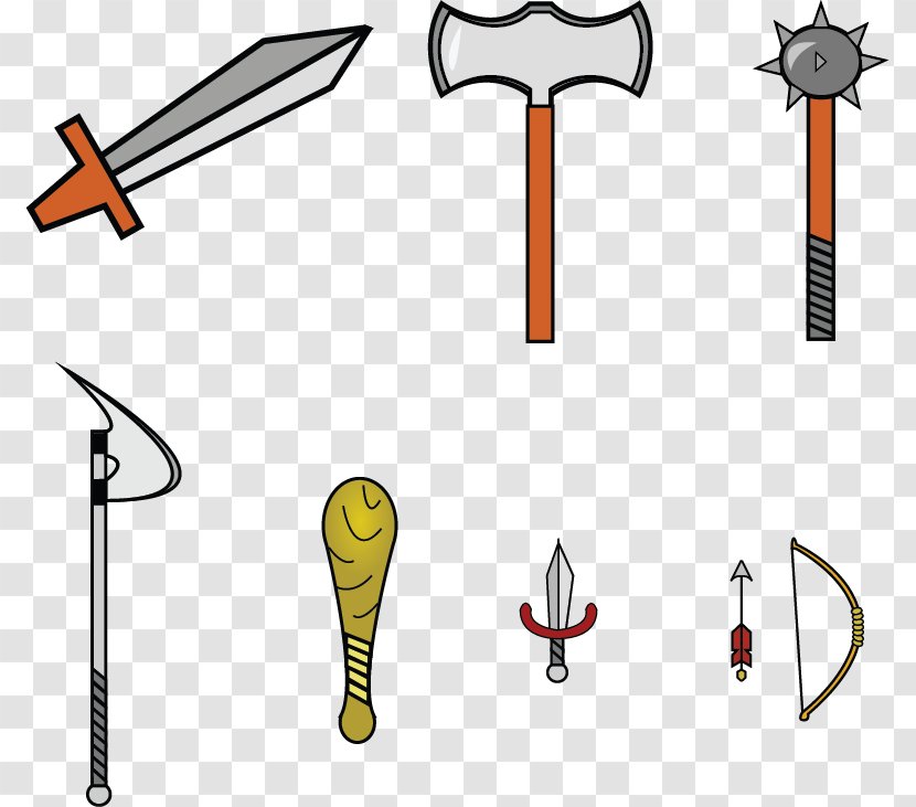 Sword Clip Art Line Product Design Point - Ancient Weapons Transparent PNG