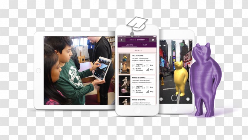 3DBear Oy Mobile App Augmented Reality Android Google Play - Purple - 3d Print Gyroscope Transparent PNG
