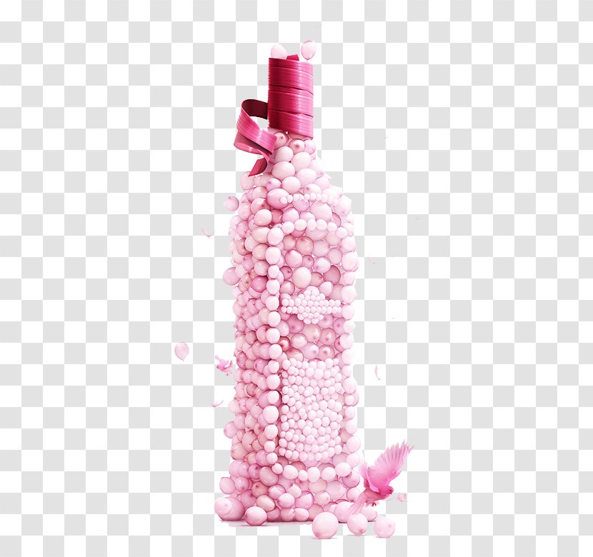 Advertising Campaign Creativity Poster Idea - Drinkware - Creative Pink Bottle Transparent PNG