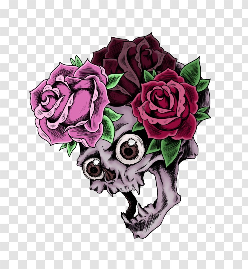 Garden Roses Skull Calavera Flower Transparent PNG