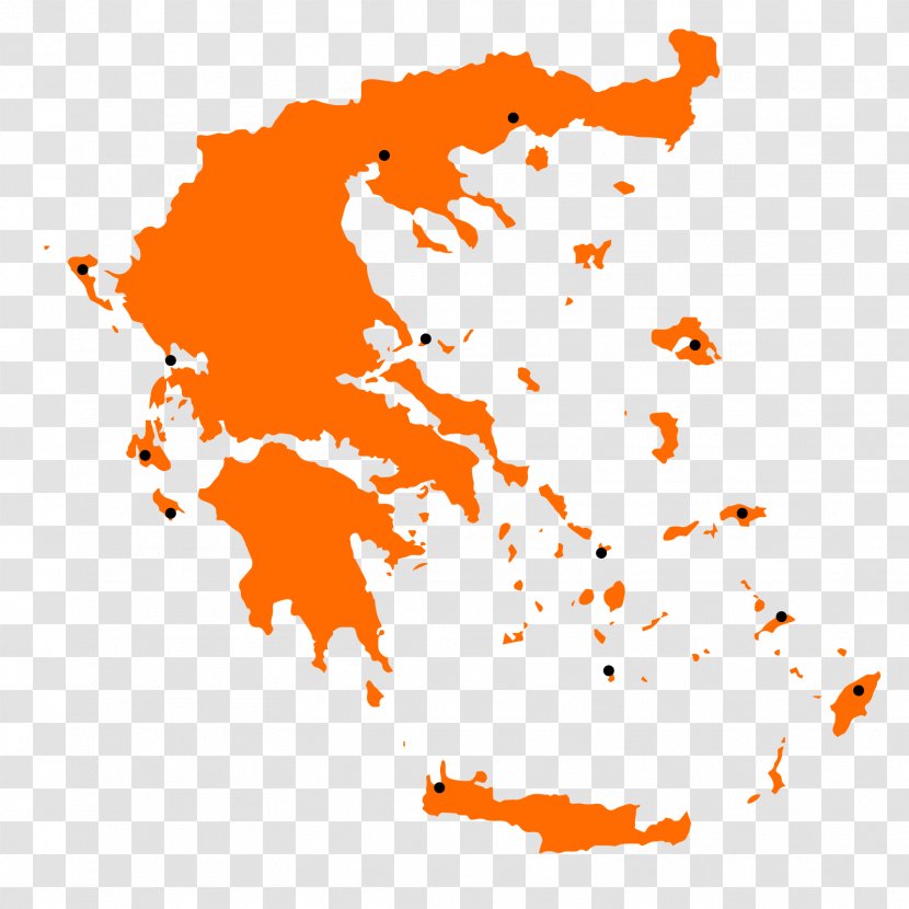 Greece Royalty-free Vector Map Stock Photography - Orange Transparent PNG