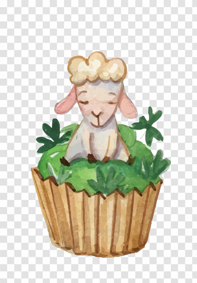 Easter Bunny Cake Cupcake Birthday - Dessert - Illustration Sheep Transparent PNG