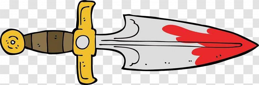 Knife Dagger Cartoon Clip Art - Royaltyfree - Hand On The Spot Transparent PNG