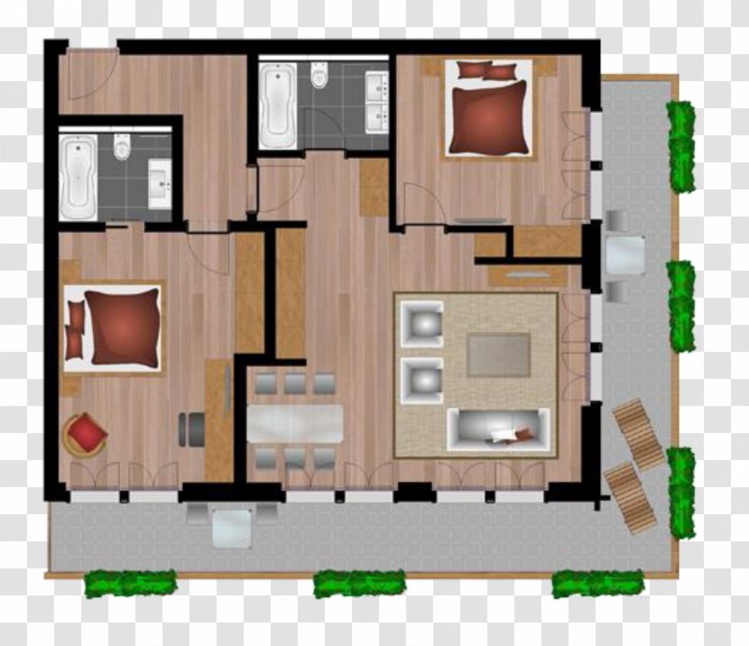 Floor Plan Property Square - Meter - Design Transparent PNG