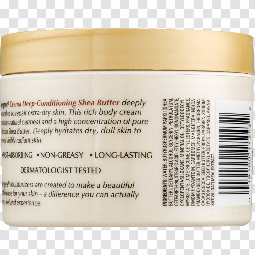 Jergens Crema Body Cream Shea Butter Skin Hydrate - Cut The Transparent PNG