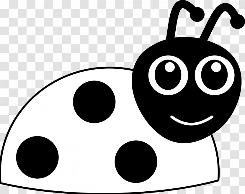 Black And White Ladybird Clip Art - Smiley - Ladybug Flying Cliparts Transparent PNG
