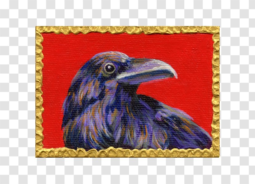 Blue Purple Riverstone Gallery Painting Beak - Watercolor Raven Transparent PNG