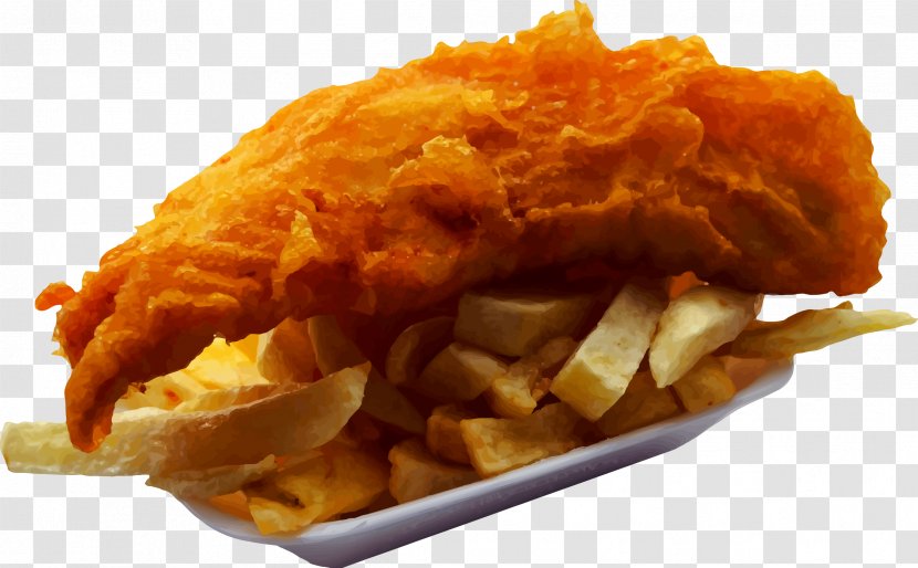 Fish And Chips French Fries Take-out Squid As Food Kebab - Chip Shop Transparent PNG