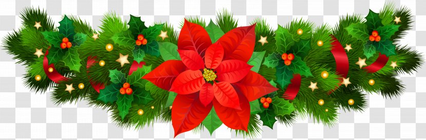 Clip Art Poinsettia Borders And Frames Christmas Day - Eve - Flower Transparent PNG