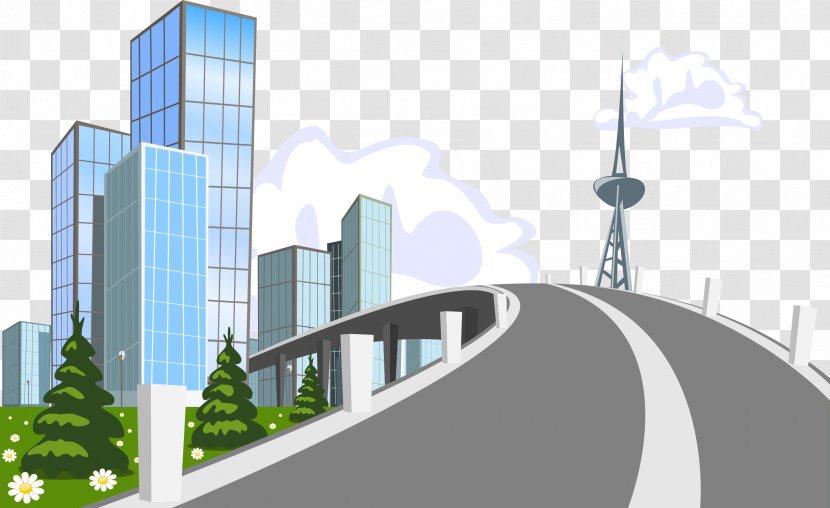 Drawing Illustration - Daytime - City Transparent PNG