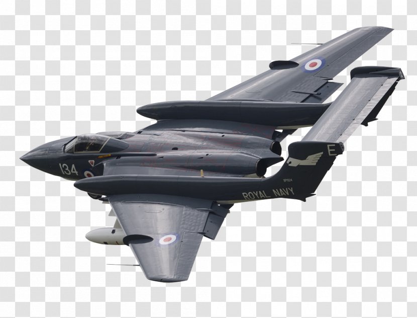 Fighter Aircraft De Havilland Sea Vixen Airplane Jet - Flap Transparent PNG