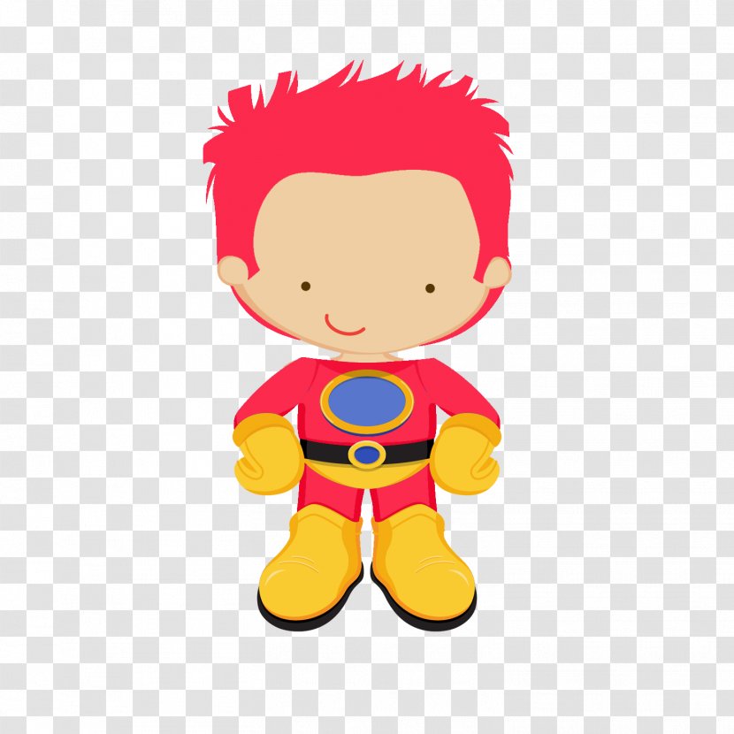 Paper Clip Child Superhero Art - Heart Transparent PNG