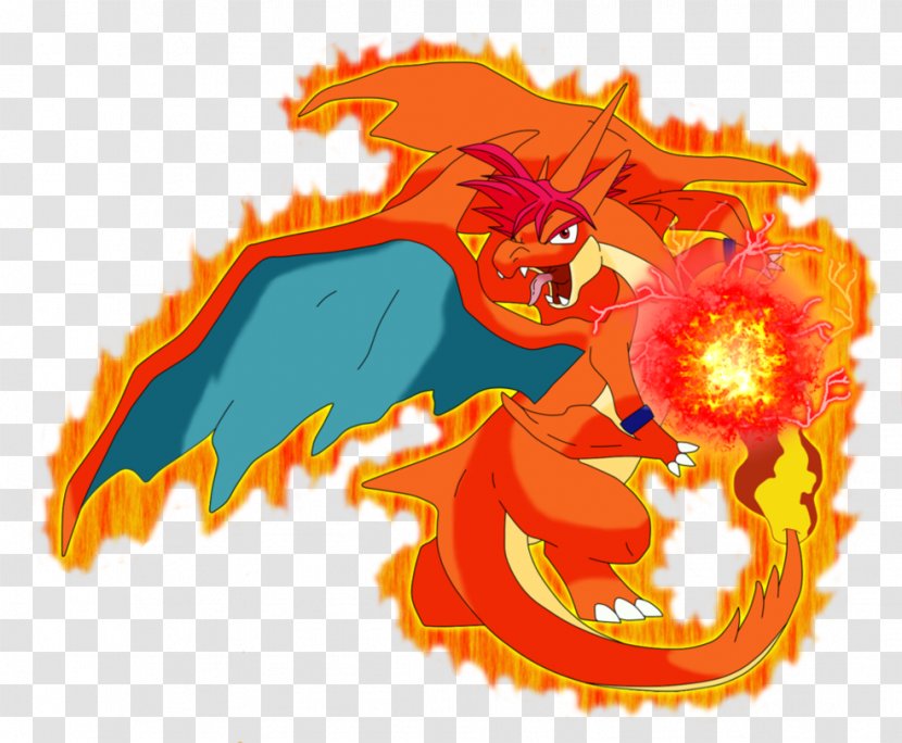 Super Saiyan Goku Charizard Art - Pokemon Transparent PNG